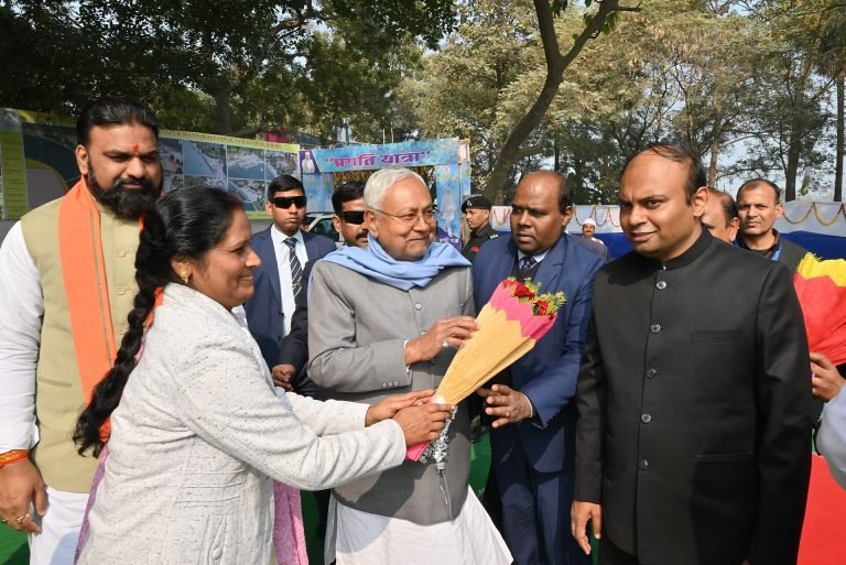 Foundation stone of a rail over-bridge on NH-322, Samastipur